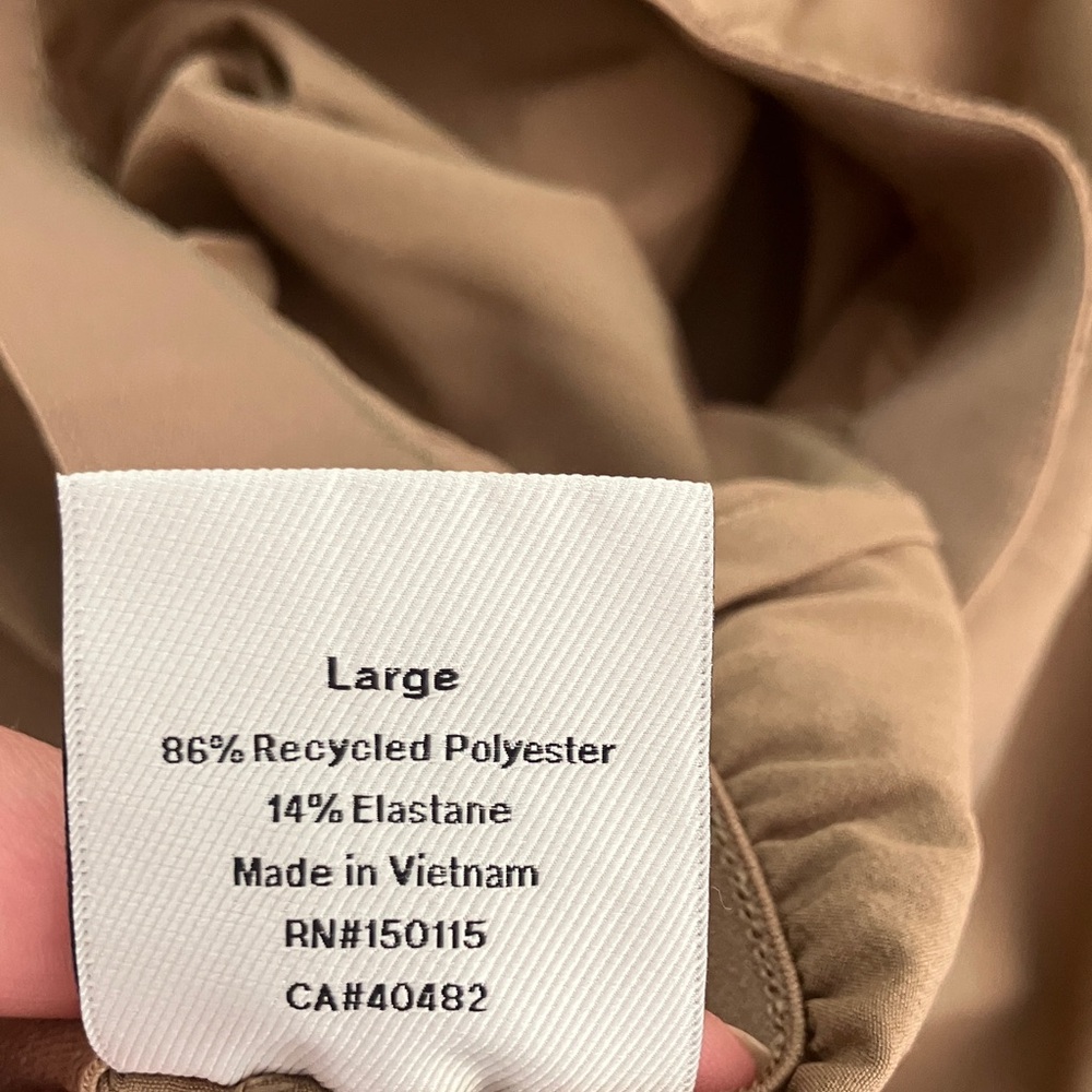 Varley Everly Tapered Woven Tan Joggers Pant Large - Picture 6 of 6